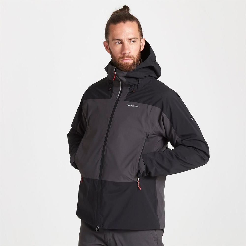 Craghoppers Men's Two-Tone Hooded zip up Waterproof Jacket